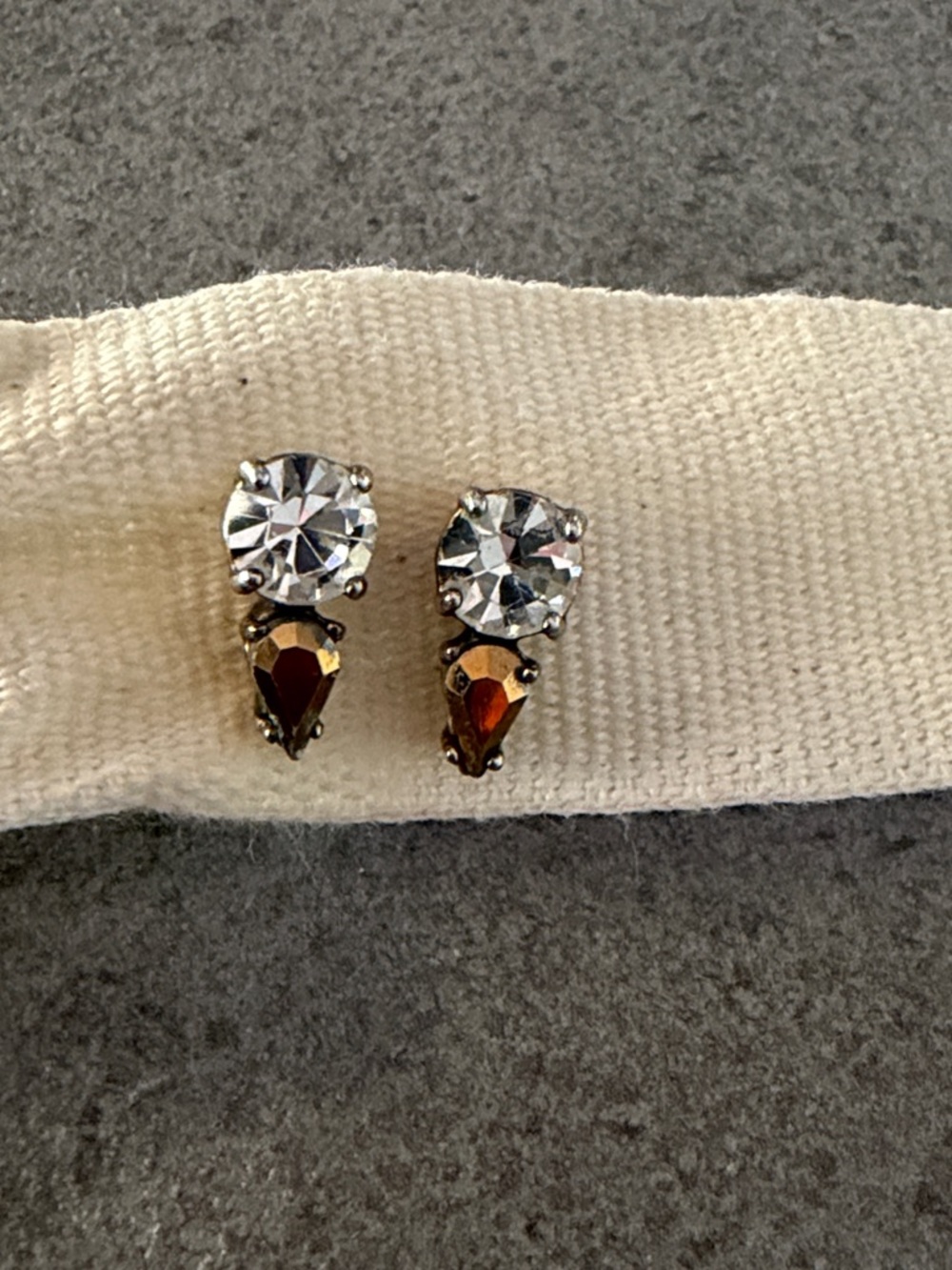 J. Crew Crystal post earrings